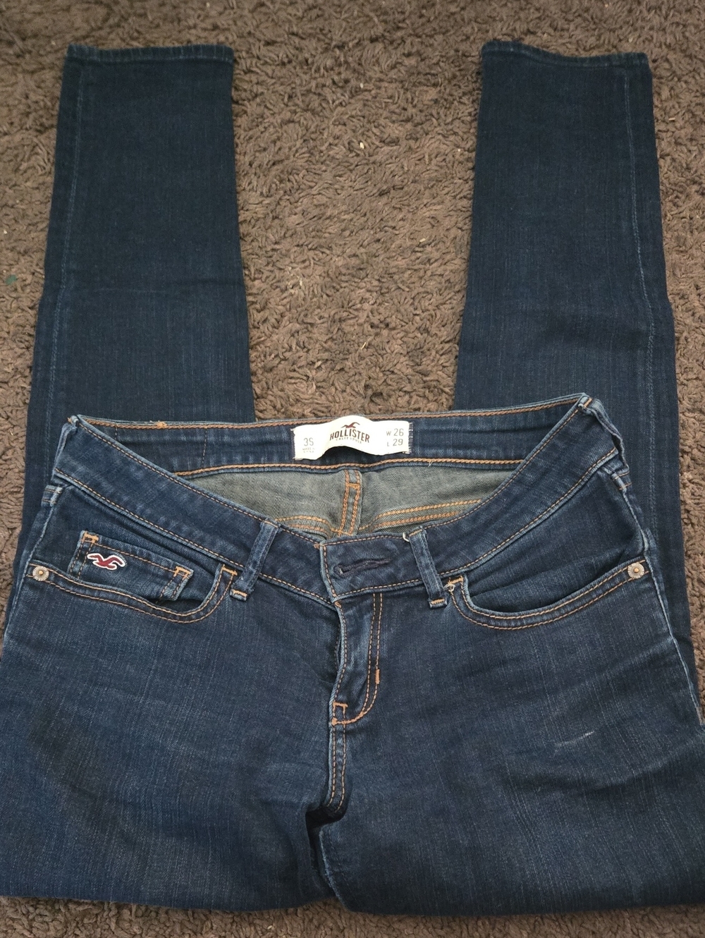 Hollister Women's Dark Indigo Skinny Jeans